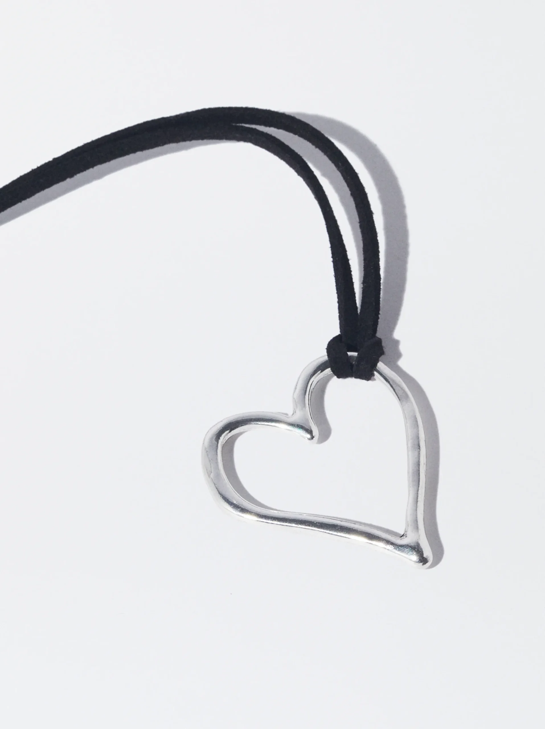 PARFOIS Collar De Cuerda Con Corazón Plateado Online