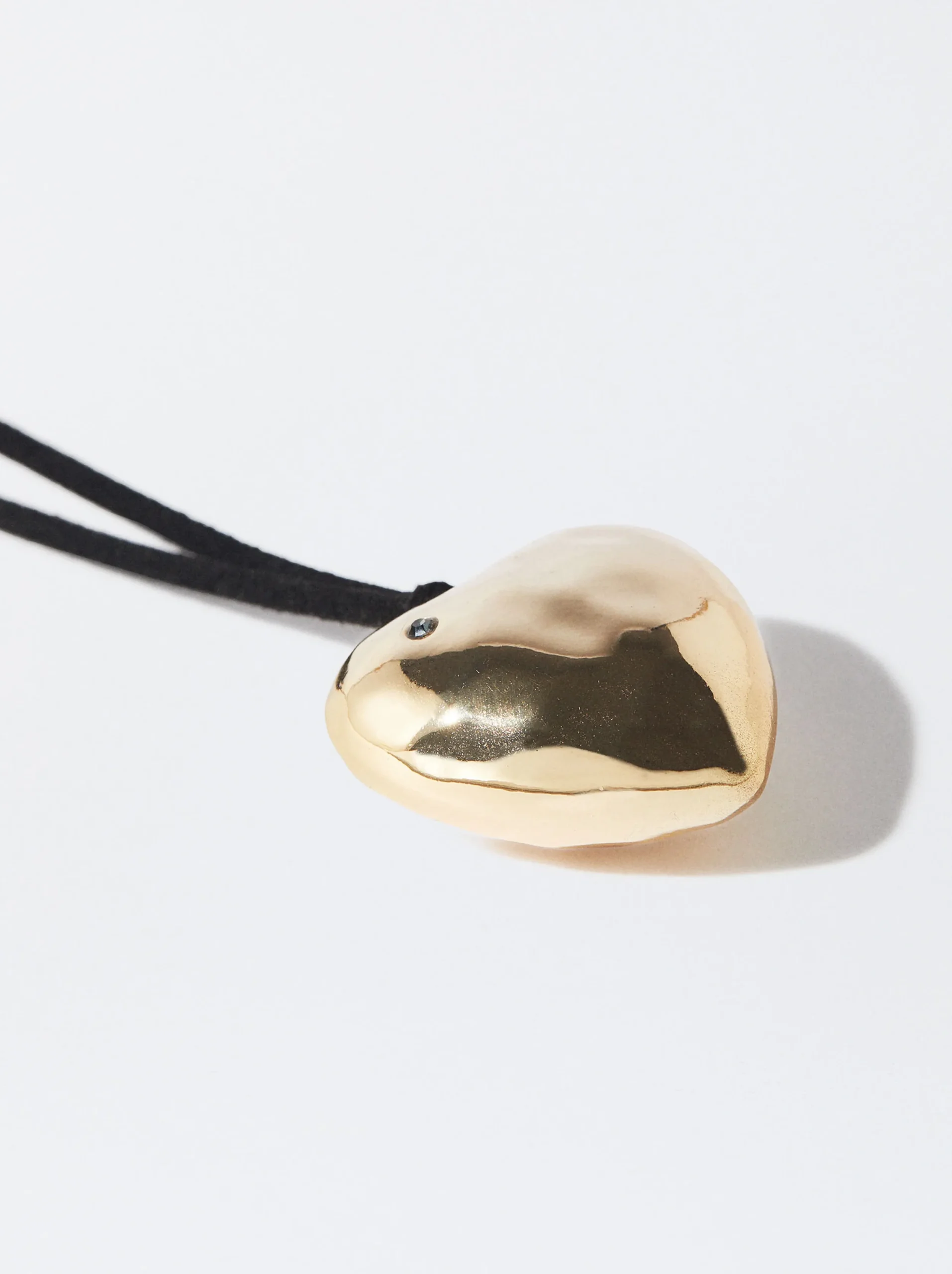 PARFOIS Collar De Cuerda Con Corazón Negro Fashion