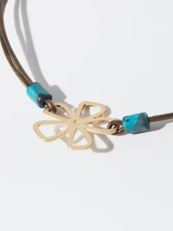 PARFOIS Collar De Piel Y Flores Multicor Best