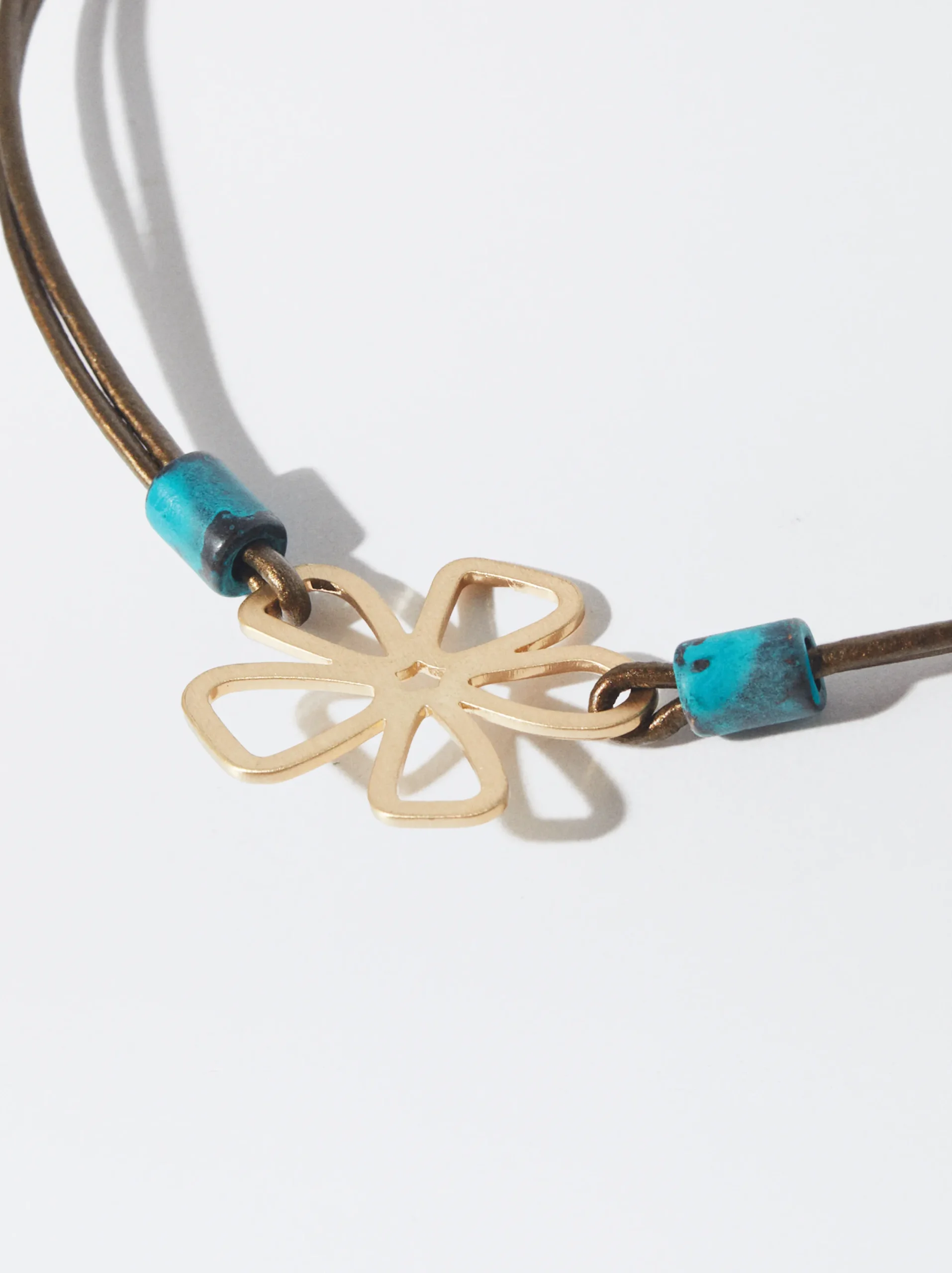 PARFOIS Collar De Piel Y Flores Multicor Best