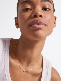 PARFOIS Collar De Plata 925 Con Circonitas Dorado Discount