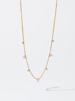 PARFOIS Collar De Plata 925 Con Circonitas Dorado Discount
