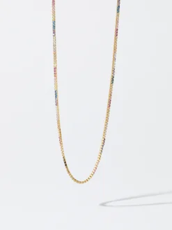 PARFOIS Collar De Plata 925 Con Circonitas Multicor Cheap