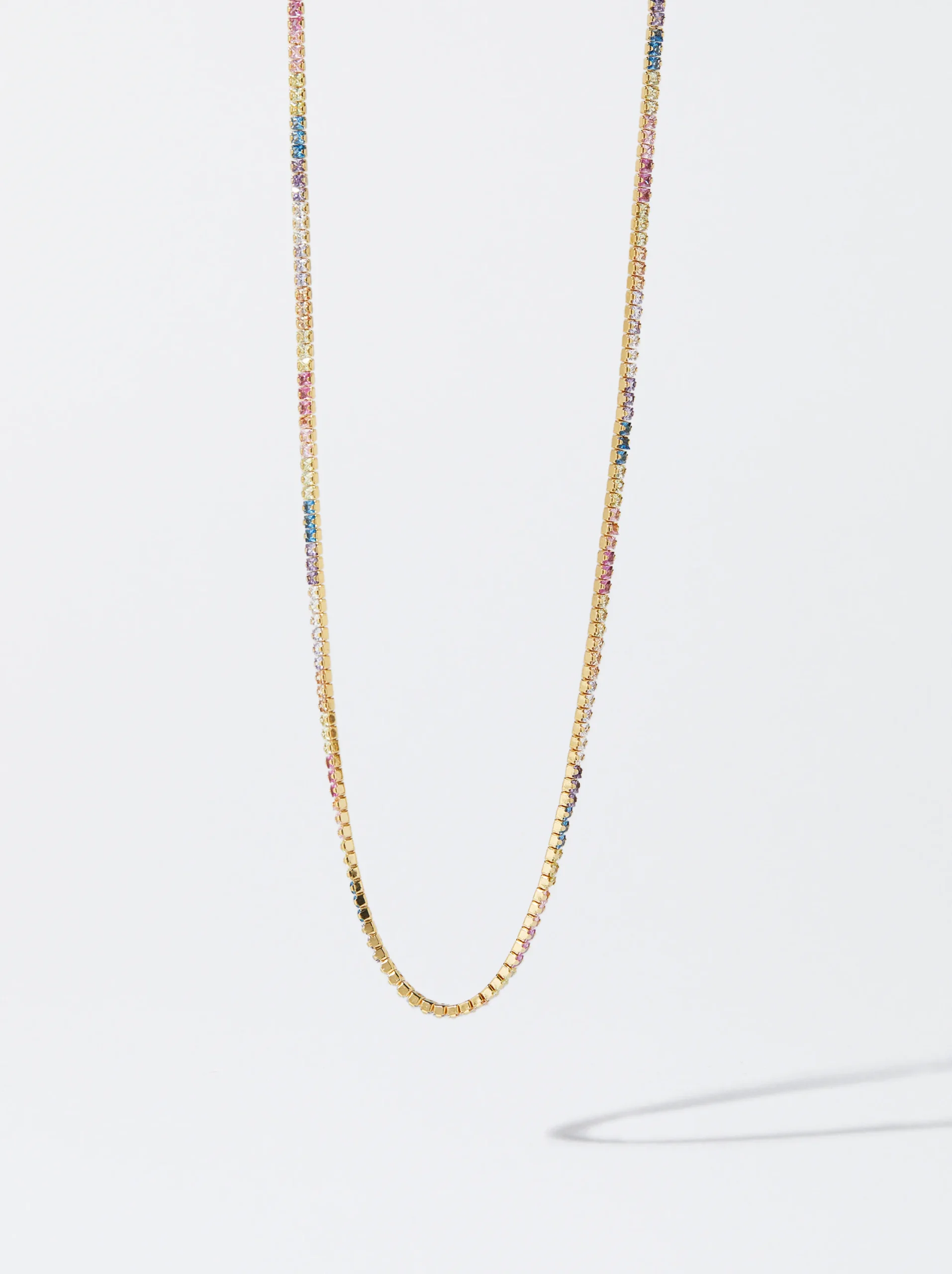 PARFOIS Collar De Plata 925 Con Circonitas Multicor Cheap