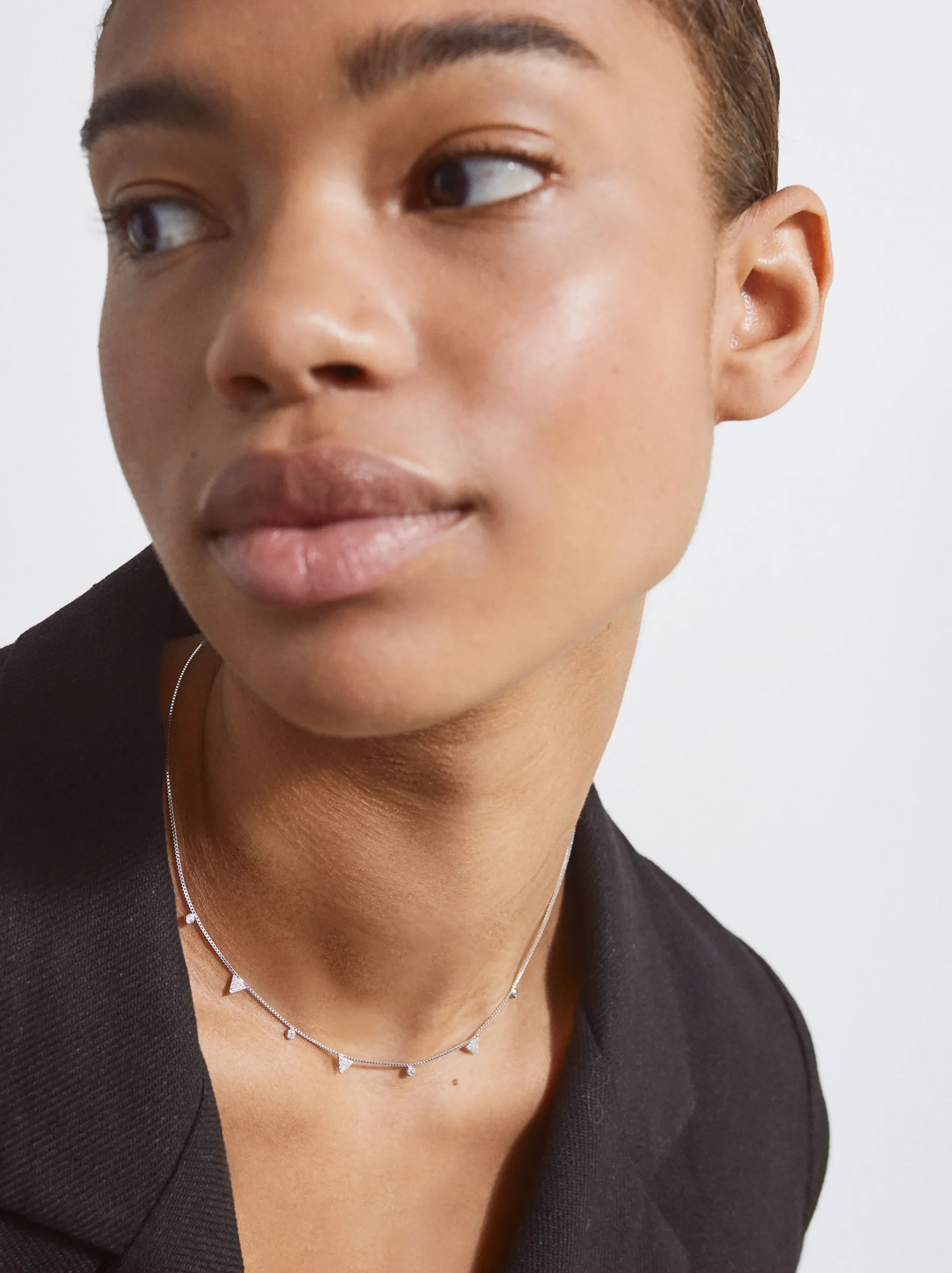 PARFOIS Collar De Plata 925 Con Circonitas Plateado Cheap