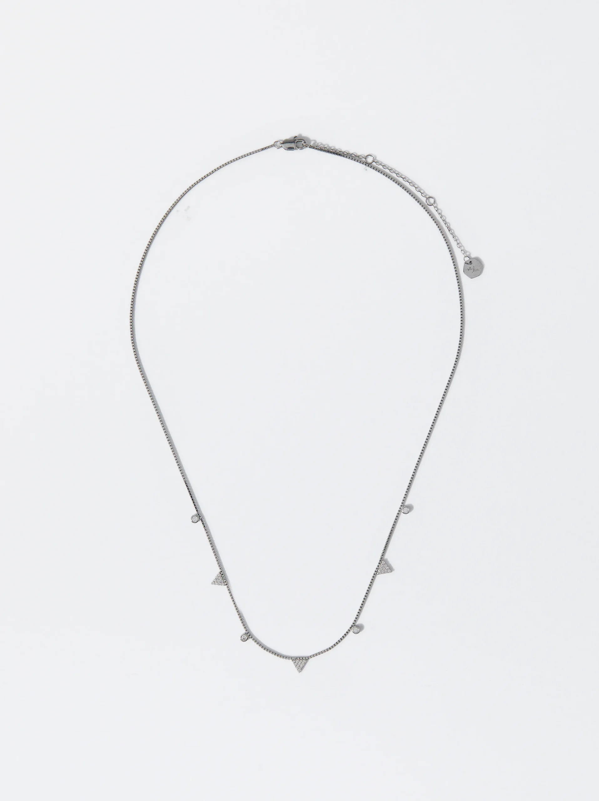 PARFOIS Collar De Plata 925 Con Circonitas Plateado Cheap