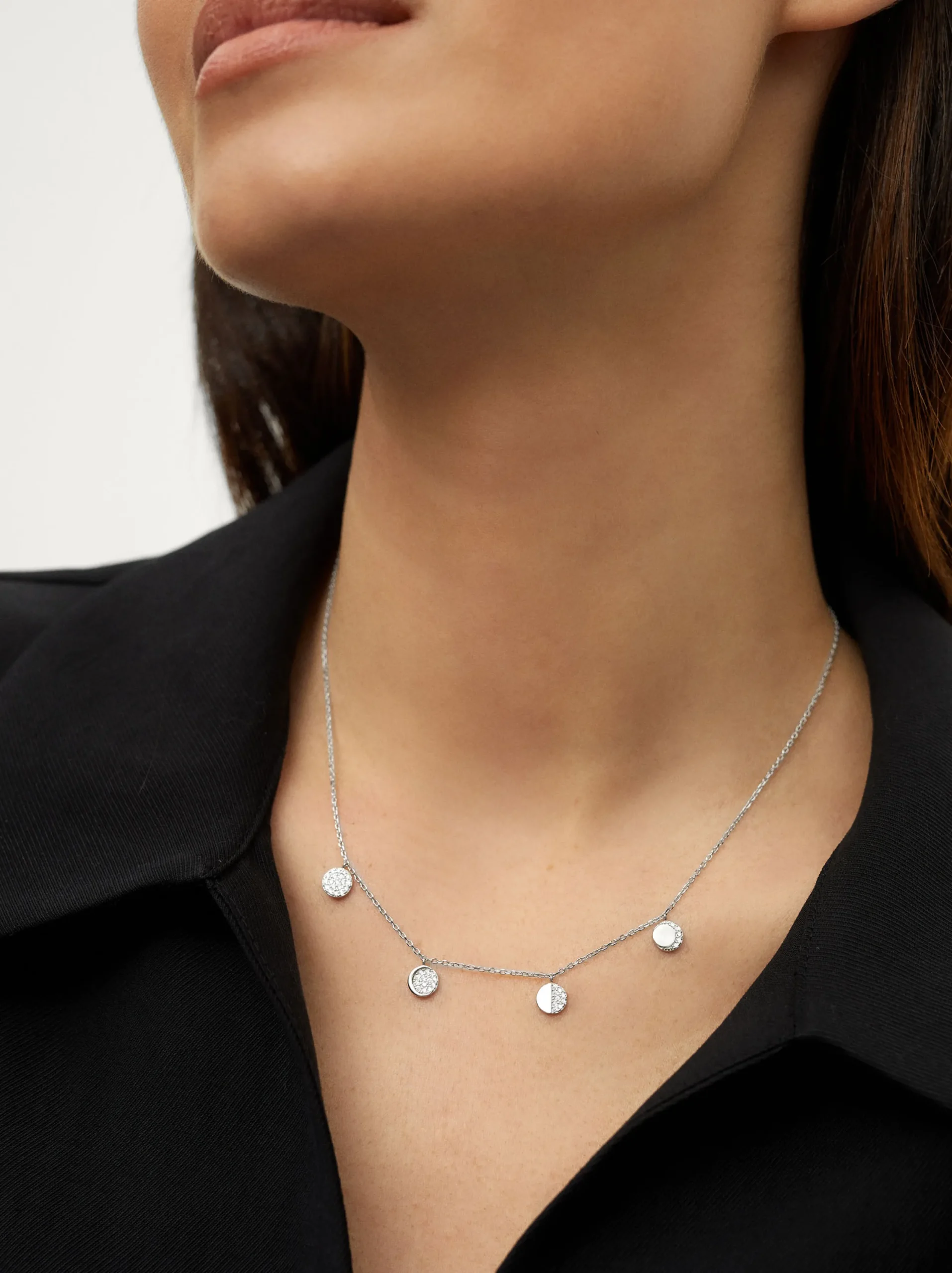 PARFOIS Collar De Plata 925 Con Circonitas Plateado Sale
