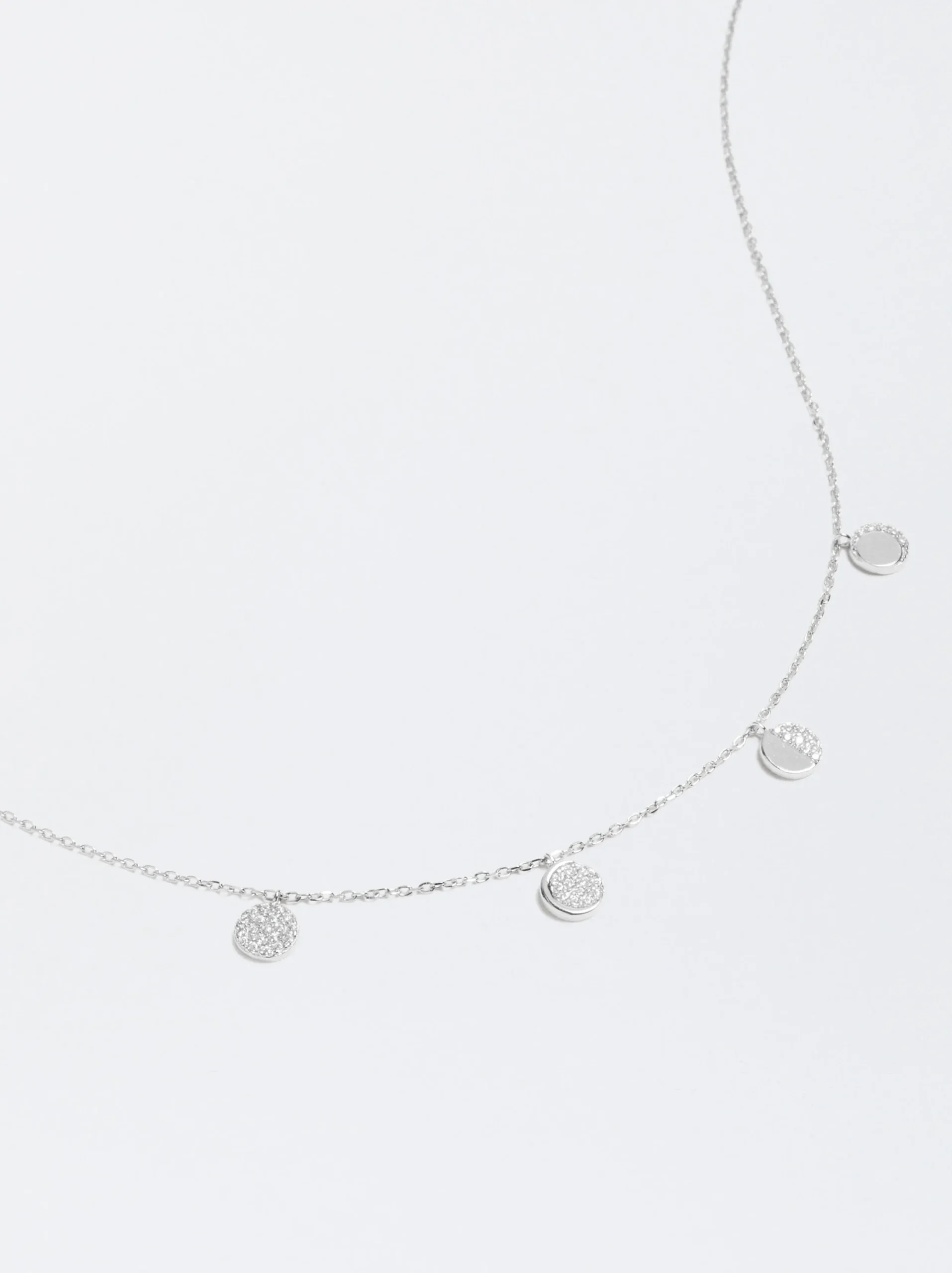 PARFOIS Collar De Plata 925 Con Circonitas Plateado Sale