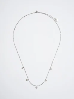 PARFOIS Collar De Plata 925 Con Estrellas Plateado Fashion