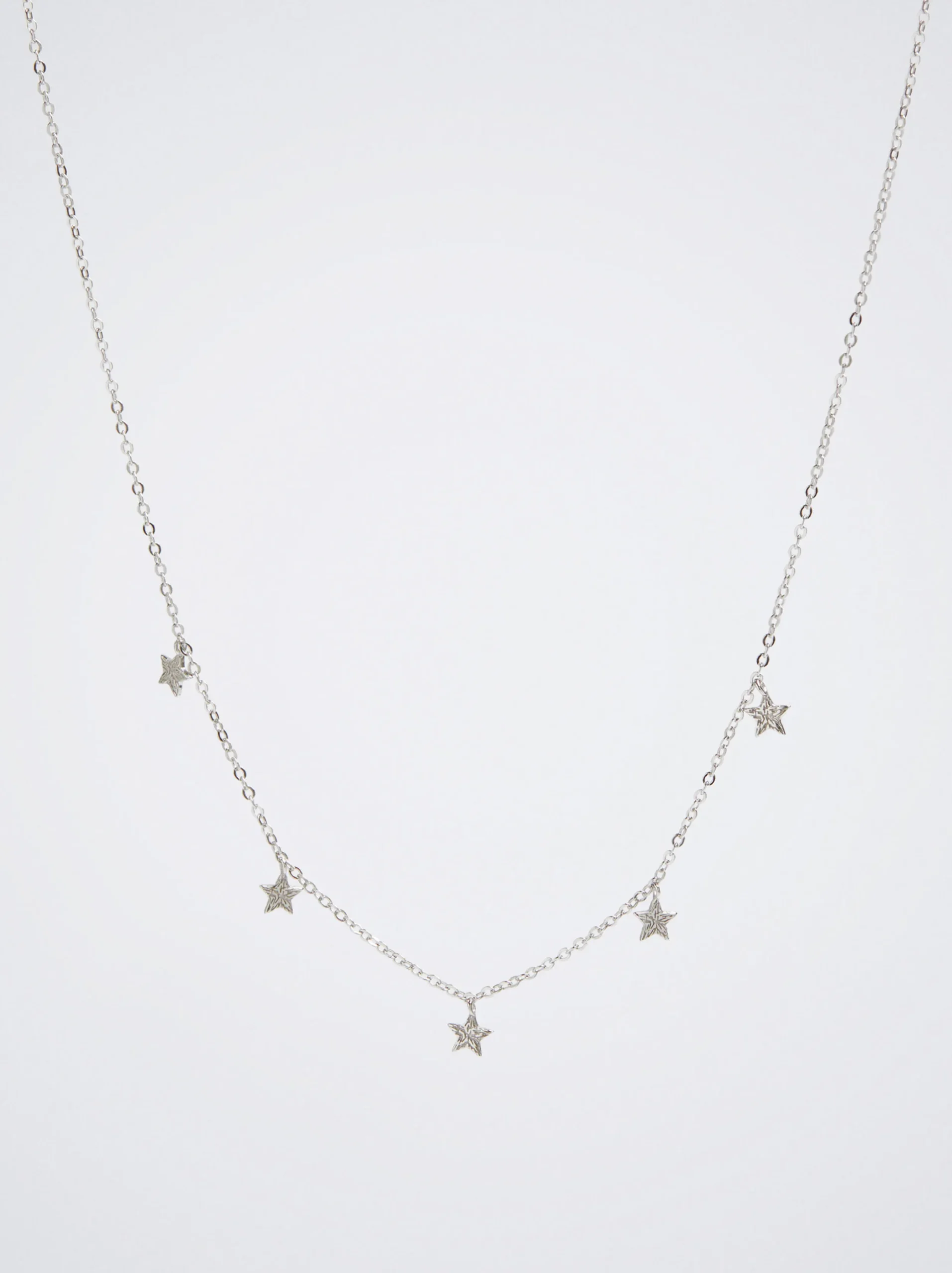 PARFOIS Collar De Plata 925 Con Estrellas Plateado Fashion