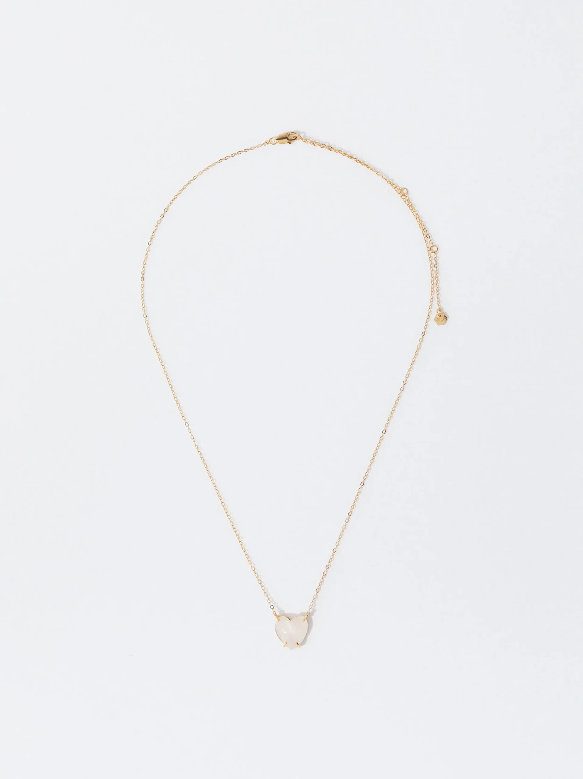 PARFOIS Collar De Plata 925 Con Piedra - Cuarzo do Rosa Store