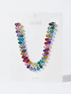 PARFOIS Collar Doble Lágrimas Multicolor Multicor Fashion