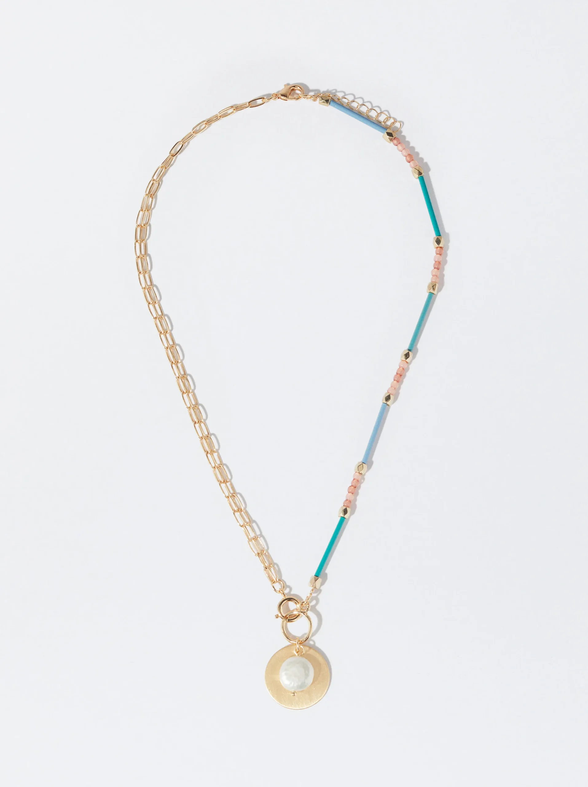 PARFOIS Collar Dorado Colgante Multicor Hot