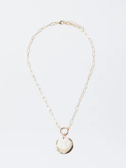 PARFOIS Collar Dorado Colgante Beige Online