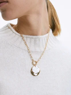 PARFOIS Collar Dorado Colgante Beige Online