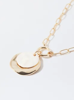 PARFOIS Collar Dorado Colgante Beige Online