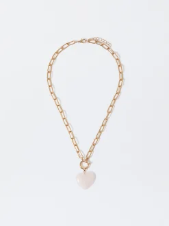PARFOIS Collar Dorado Com Colgante De Corazón Azul Best