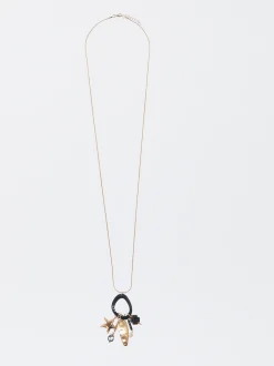 PARFOIS Collar Dorado Con Charms Y Perla Negro Cheap