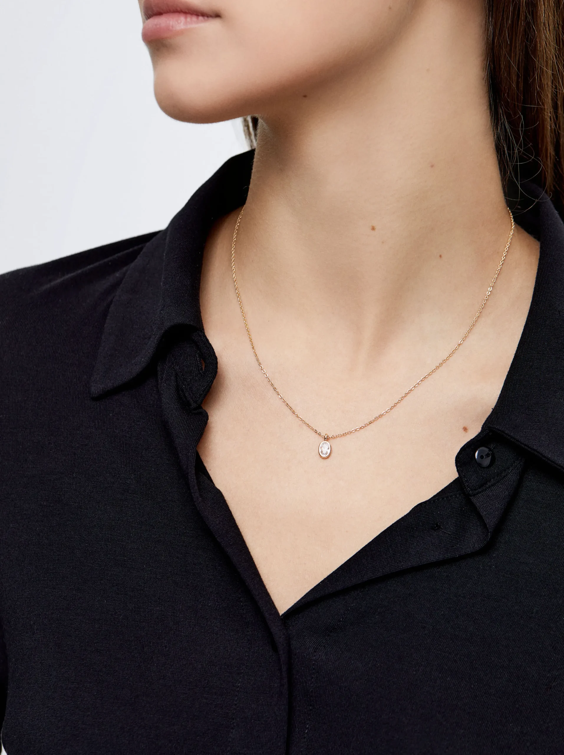 PARFOIS Collar Con Circonitas Dorado Flash Sale
