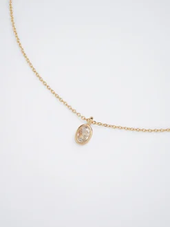 PARFOIS Collar Con Circonitas Dorado Flash Sale