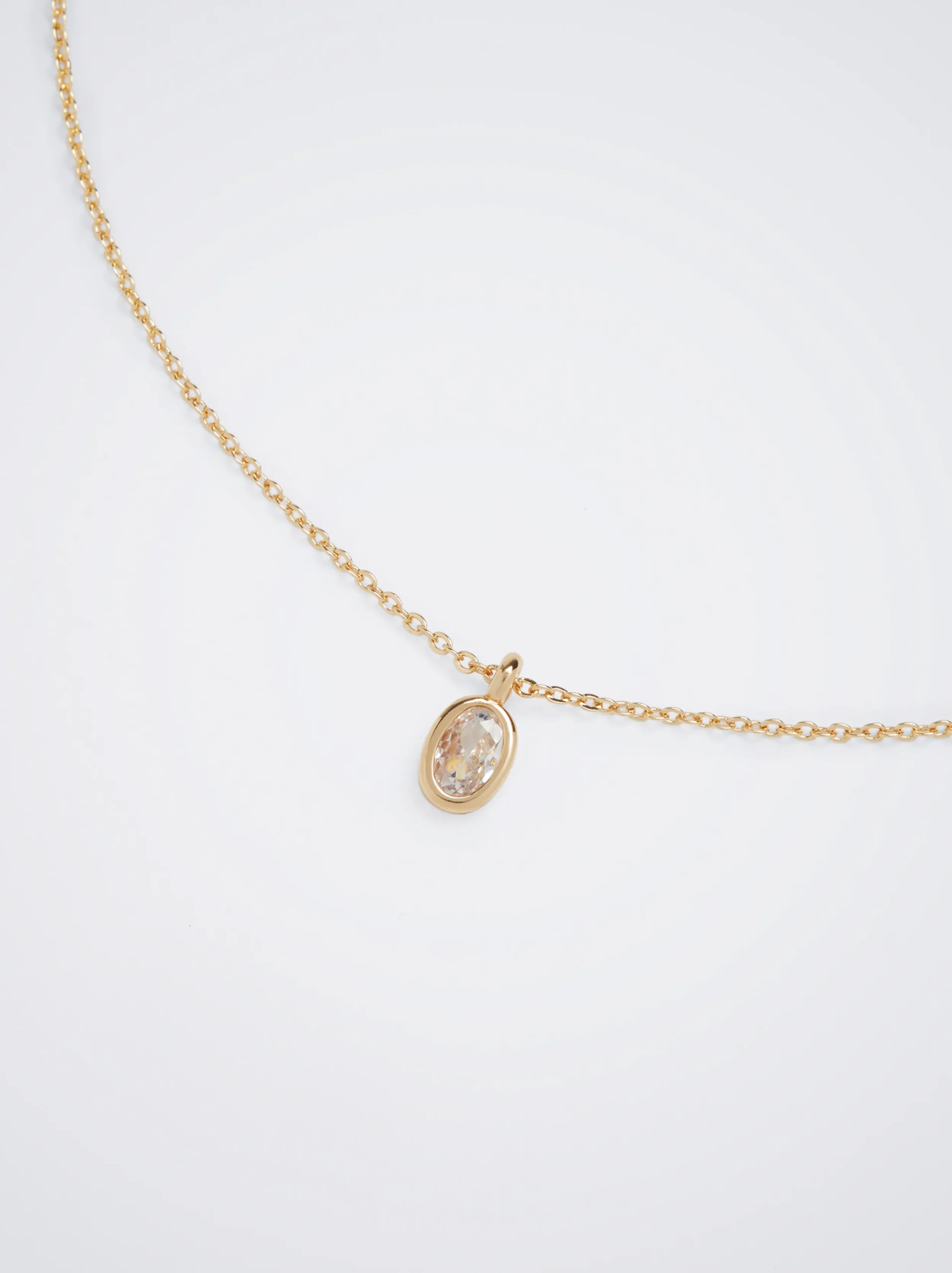 PARFOIS Collar Con Circonitas Dorado Flash Sale