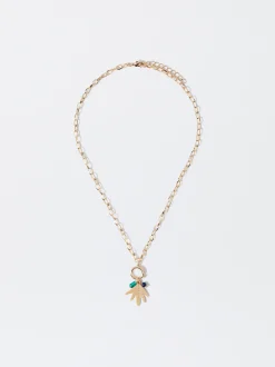 PARFOIS Collar Dorado Con Colgante Multicor Best