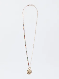PARFOIS Collar Dorado Con Colgante Y Piedra Multicor Best