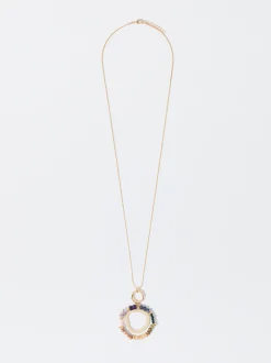 PARFOIS Collar Dorado Con Colgante Multicolor Multicor Discount