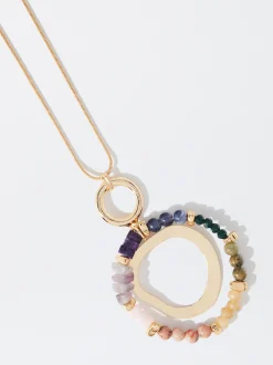 PARFOIS Collar Dorado Con Colgante Multicolor Multicor Discount