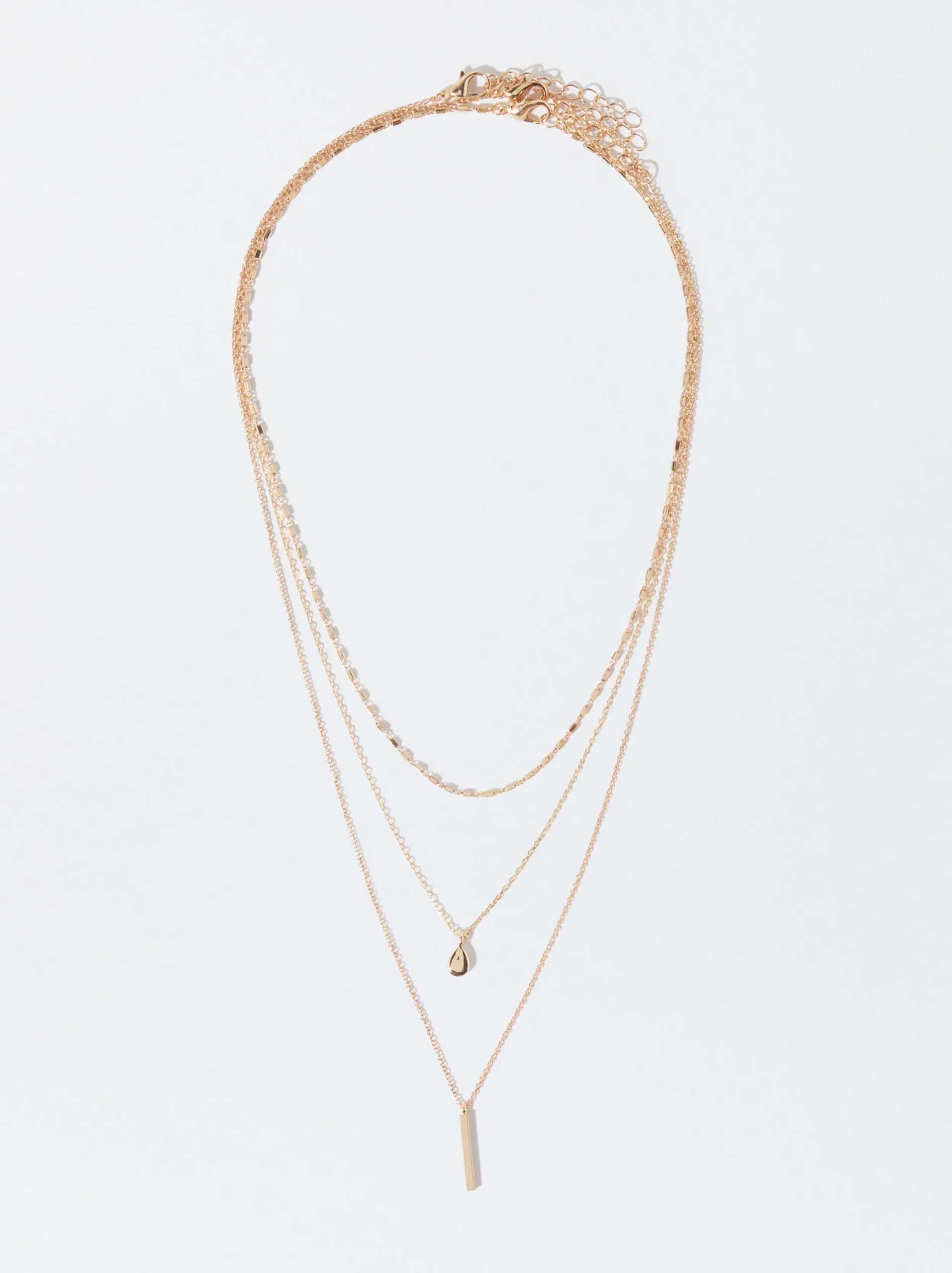 PARFOIS Collar Con Colgante Dorado Clearance