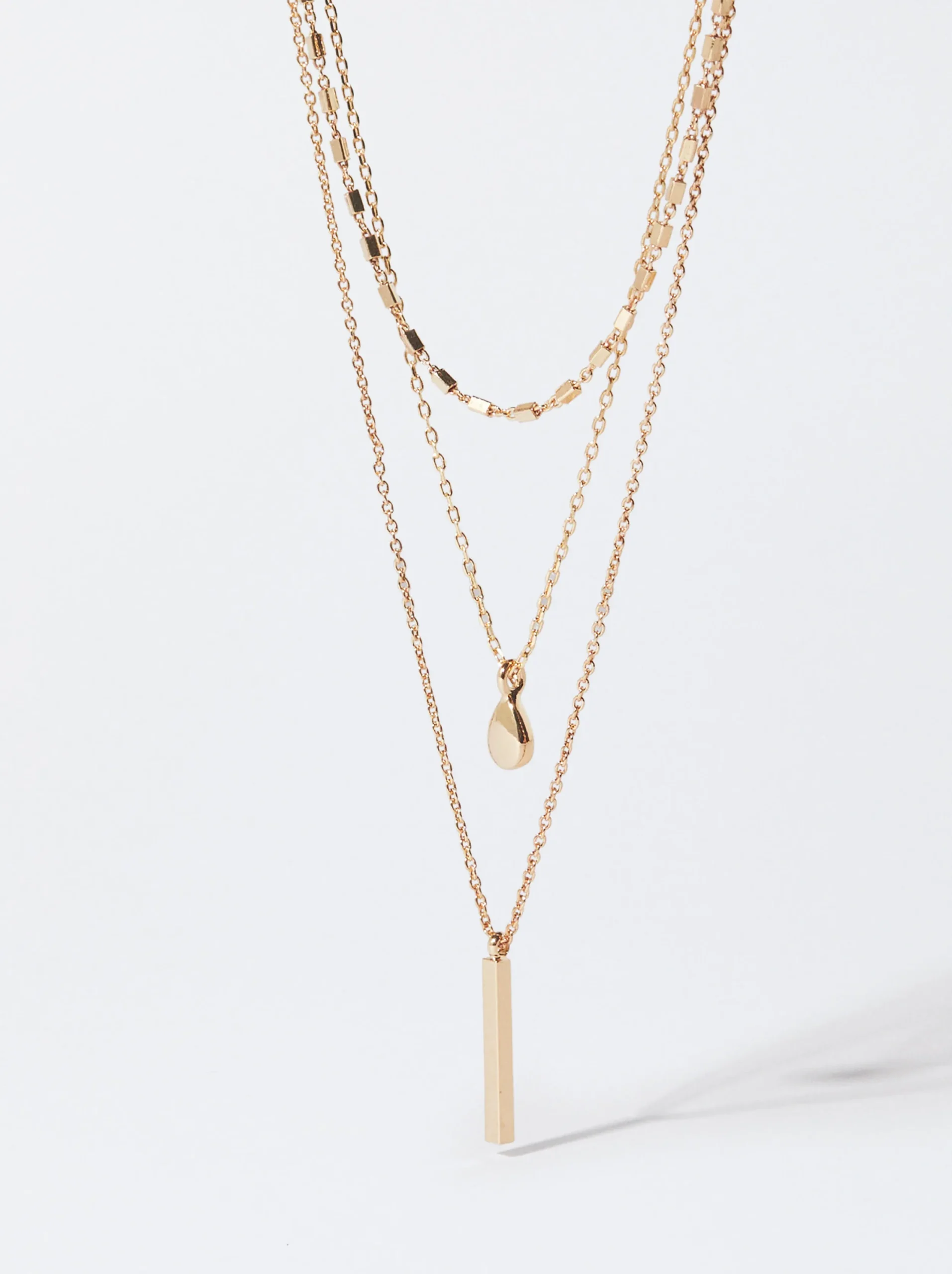 PARFOIS Collar Con Colgante Dorado Clearance
