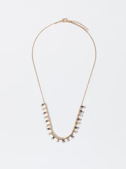 PARFOIS Collar Dorado Con Cristales Negro Store