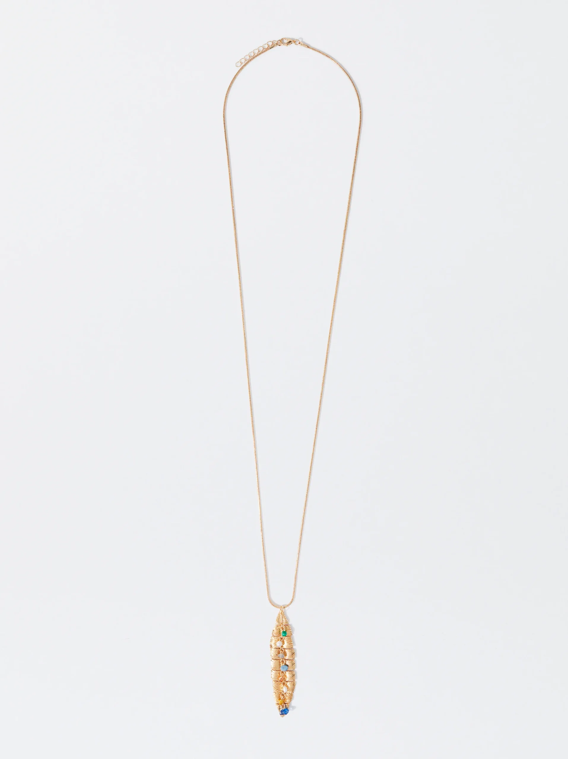 PARFOIS Collar Dorado Con Hoja Multicor Discount