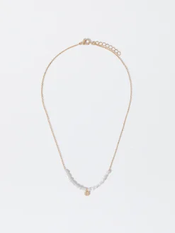 PARFOIS Collar Con Perla De Agua Dulce Dorado Flash Sale
