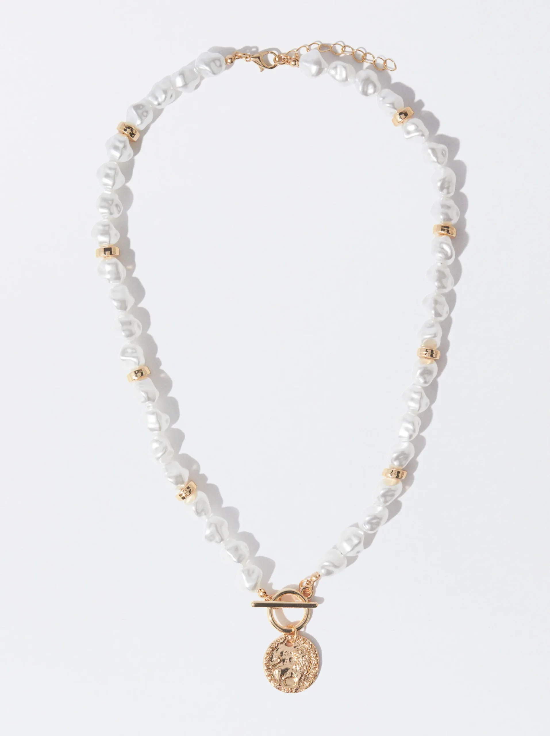 PARFOIS Collar Con Perlas Dorado Clearance