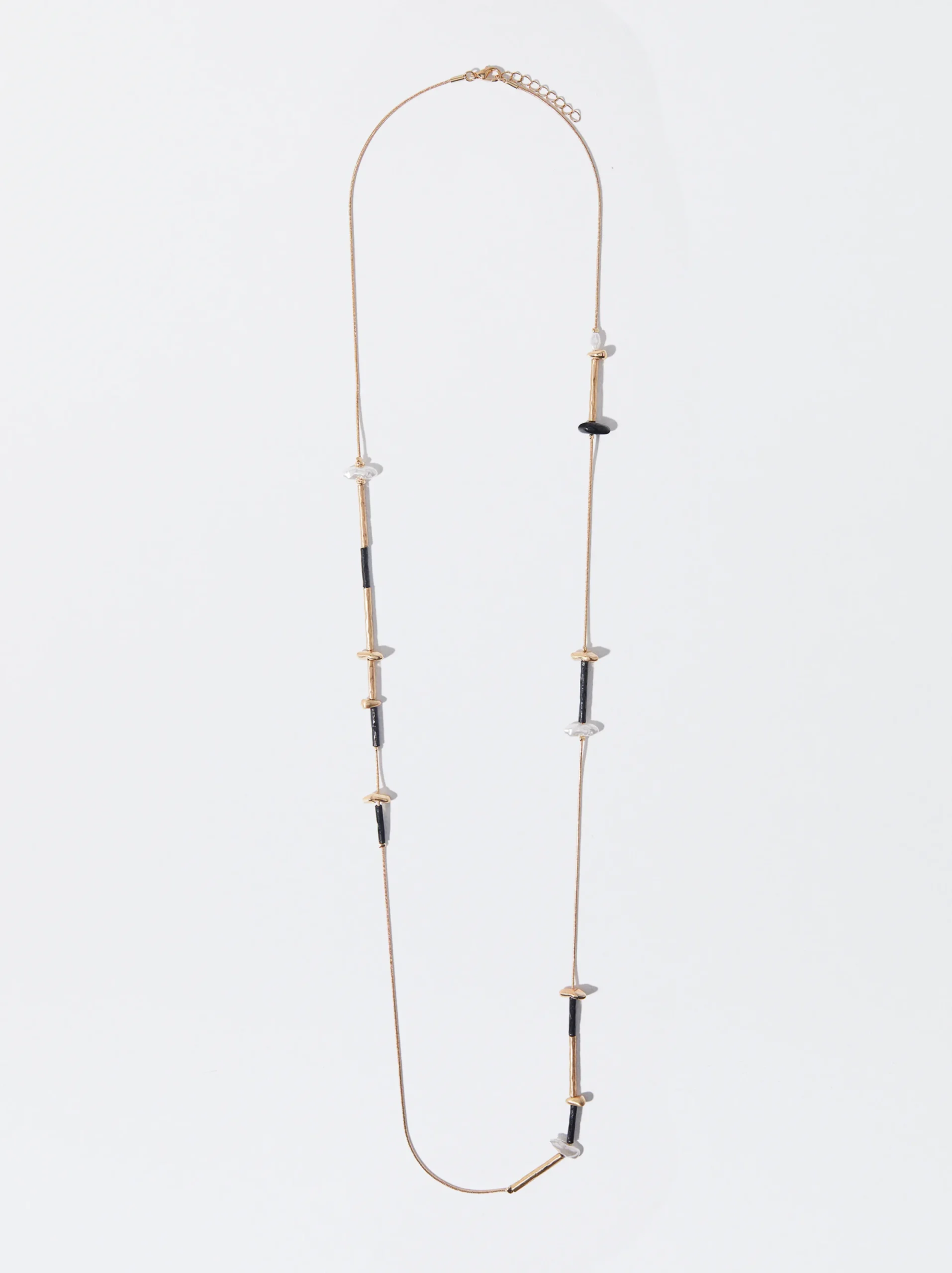 PARFOIS Collar Dorado Con Resina Negro Online