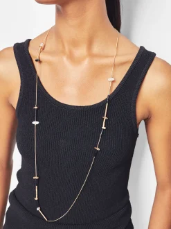 PARFOIS Collar Dorado Con Resina Negro Online