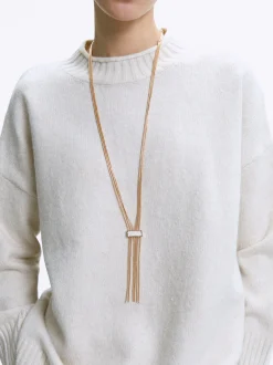 PARFOIS Collar Dorado Esmaltado Beige Shop