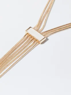PARFOIS Collar Dorado Esmaltado Beige Shop