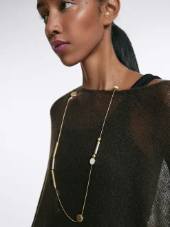 PARFOIS Collar Dorado Esmaltado Beige Sale