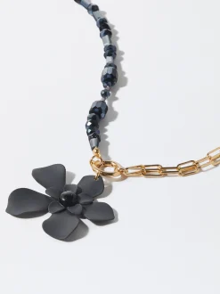 PARFOIS Collar Flor Con Piedras Multicor Clearance