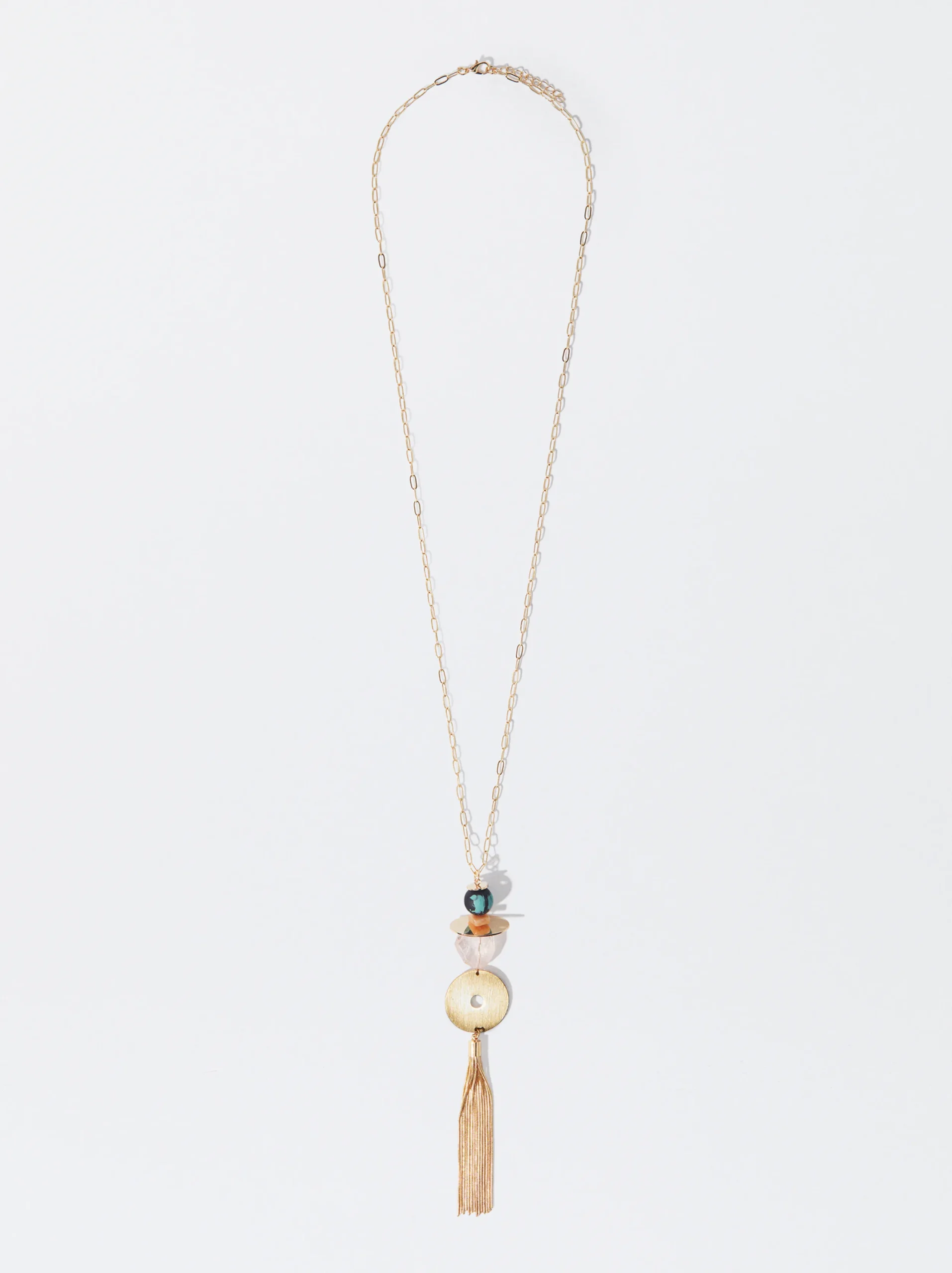 PARFOIS Collar Largo Con Piedras Multicor Cheap