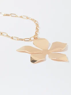 PARFOIS Collar Largo De Flores Dorado Cheap