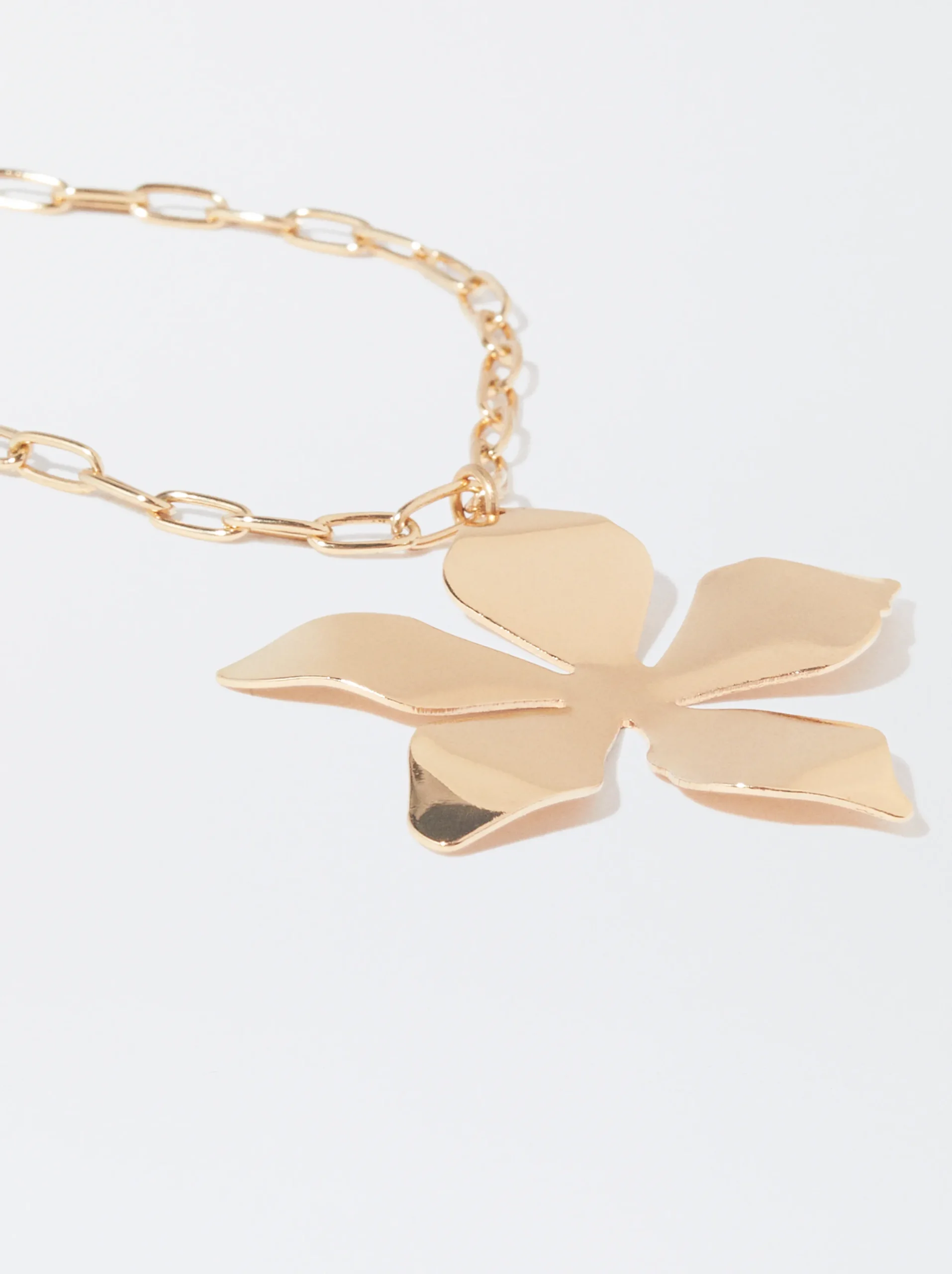 PARFOIS Collar Largo De Flores Dorado Cheap