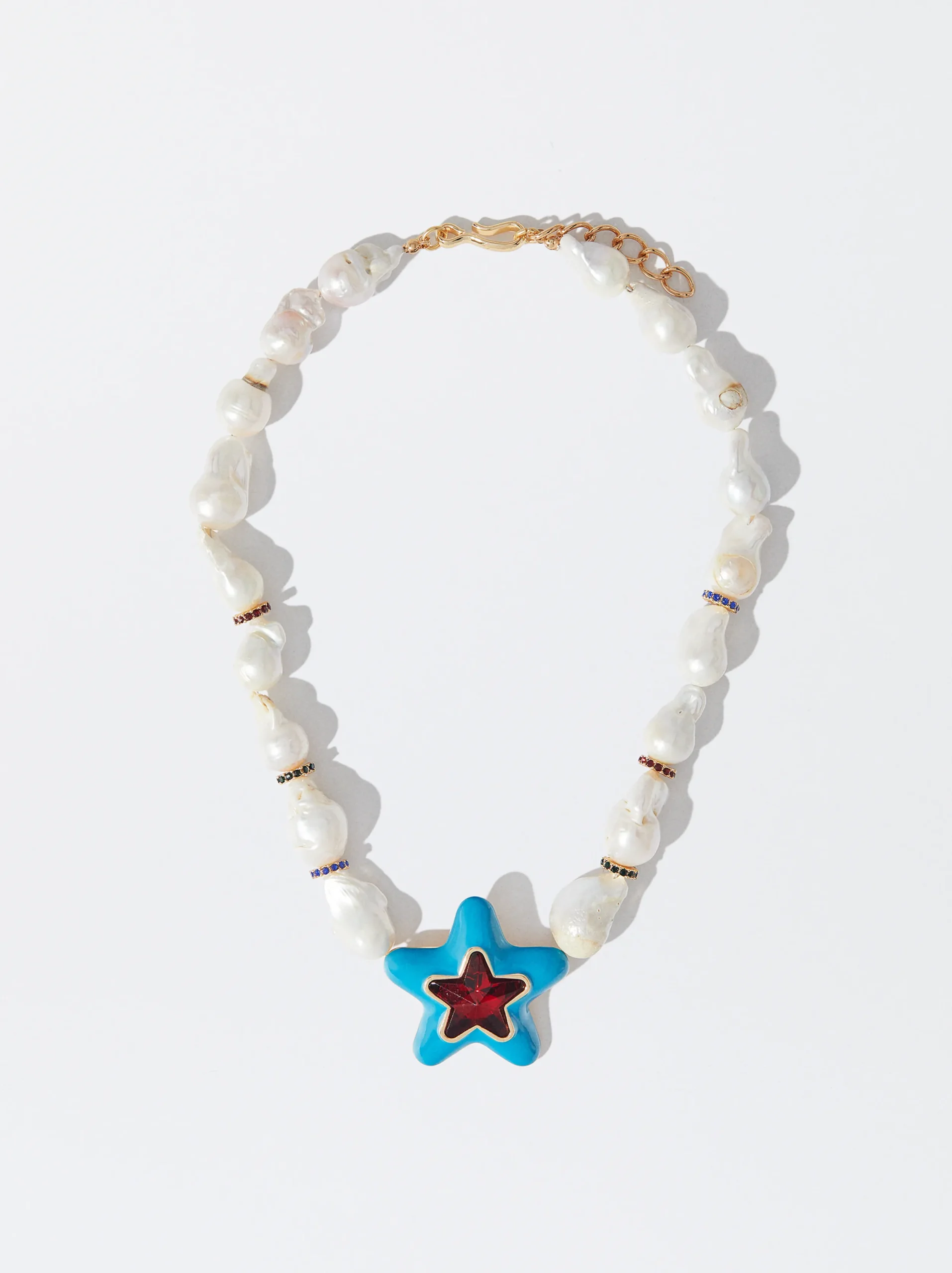 PARFOIS Collar Maxi Estrella Perlas Naturales Multicor Online