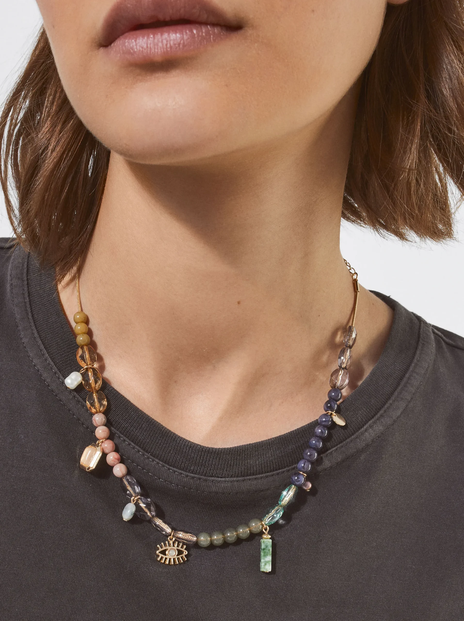 PARFOIS Collar Multicolor Con Piedras Multicor Clearance