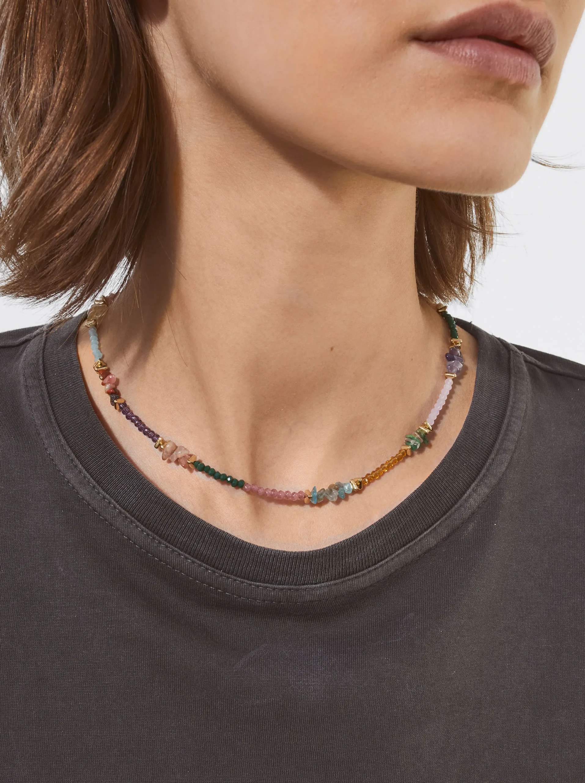 PARFOIS Collar Multicolor Con Piedras Multicor Hot
