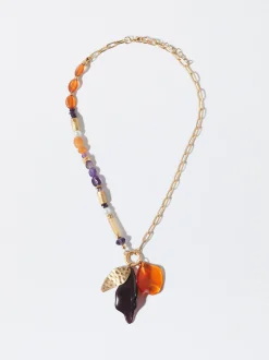 PARFOIS Collar Multicolor Con Piedra Multicor Cheap