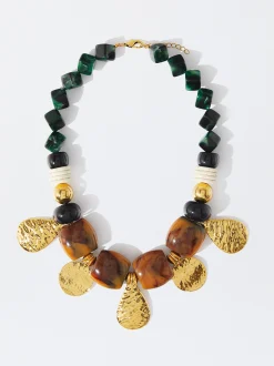 PARFOIS Collar Piedra Natural Verde Best Sale