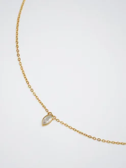 PARFOIS Collar Plata 925 Con Circonitas Dorado Shop